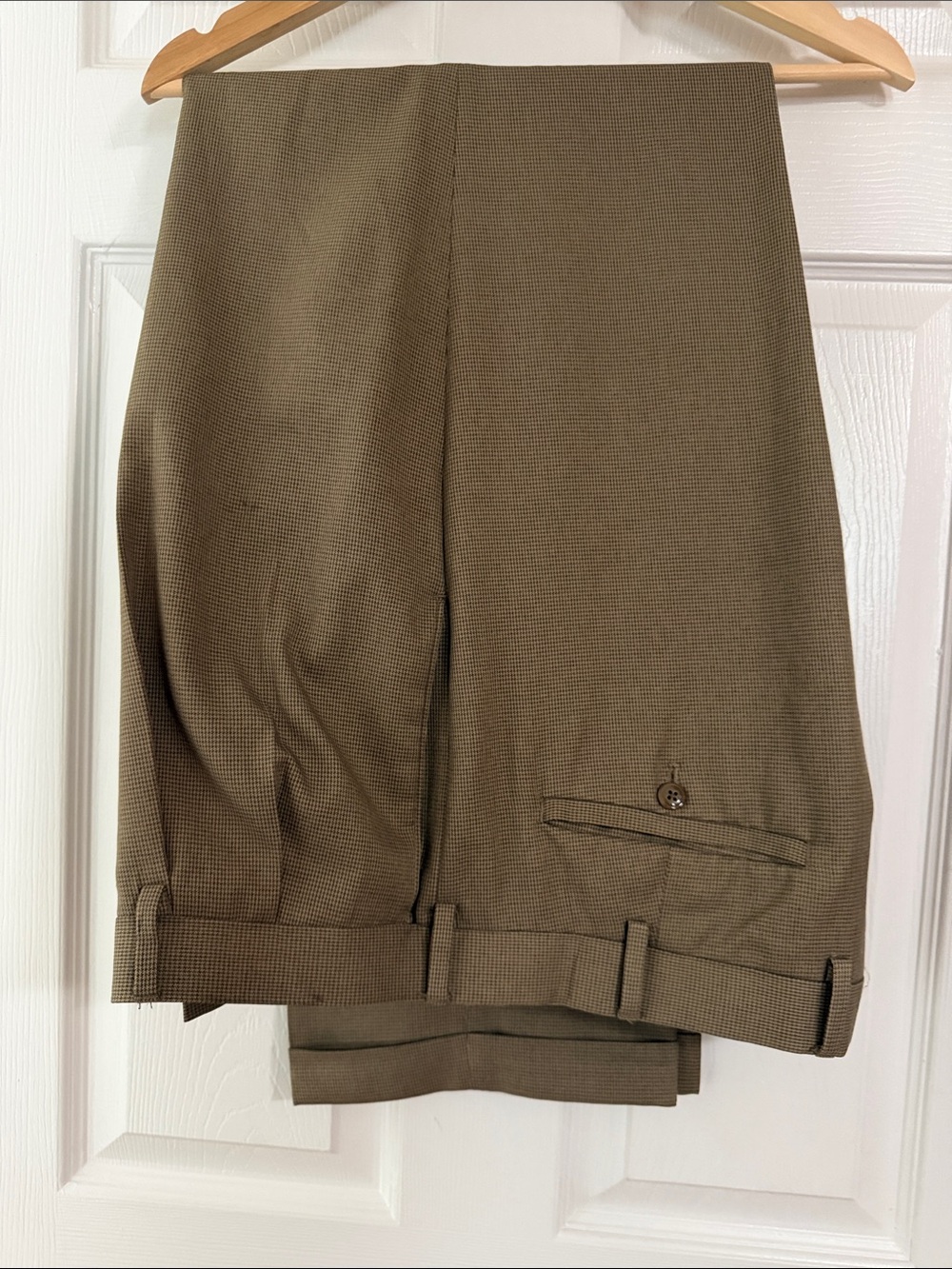 Louis Raphael Olive-Tone Men's Dress Trousers